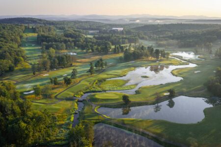 Monster Golf Club--Hole 15 on left, Hole 12 on right, hole 13 center back